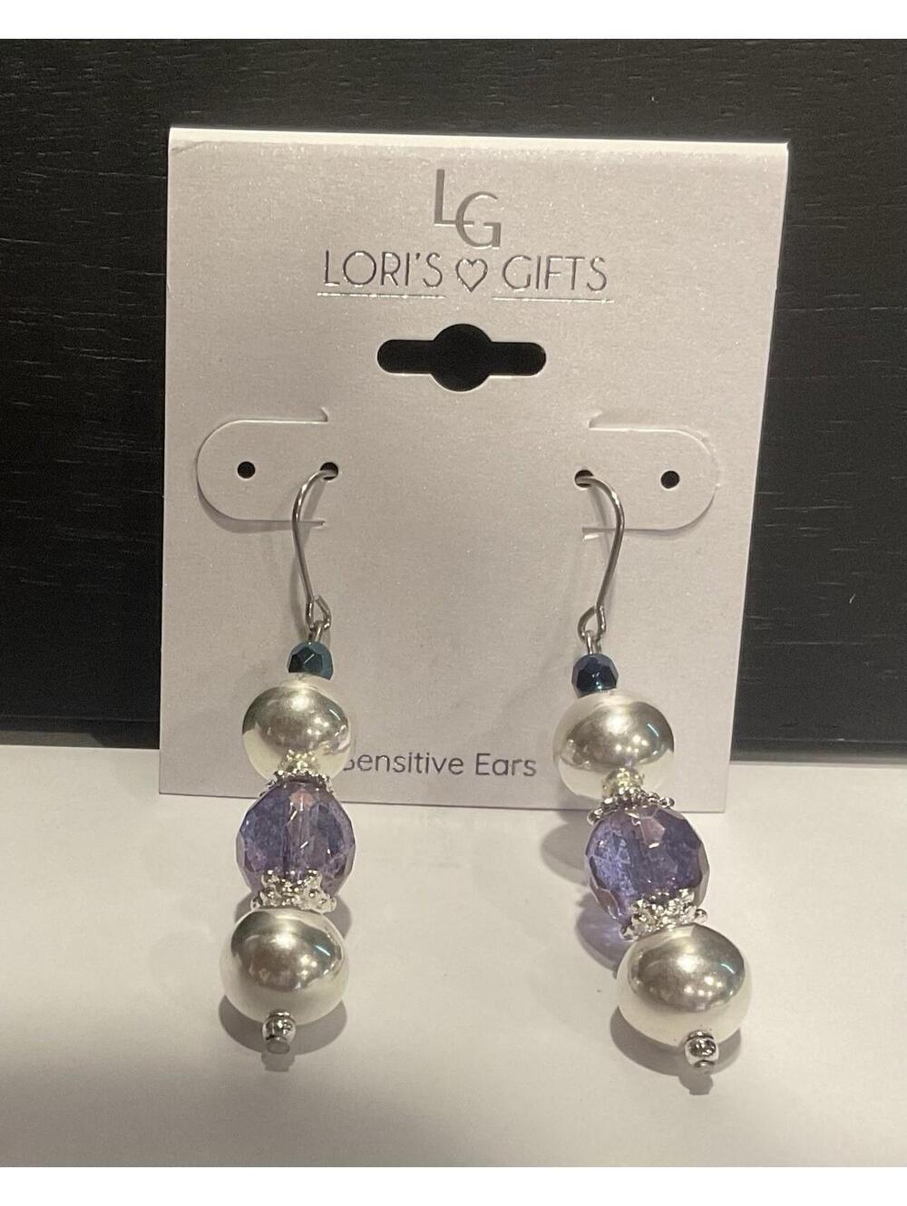 NWT Lori’s Gifts Sensitive Ears Bead Dangle Earrings #1027